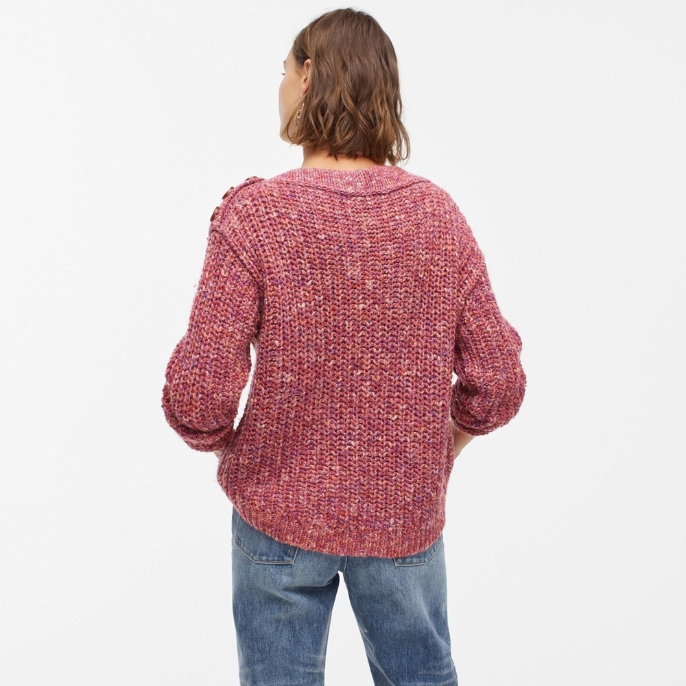 J.Crew Button-Detail Chunky Knit Pullover - Picture 9 of 10